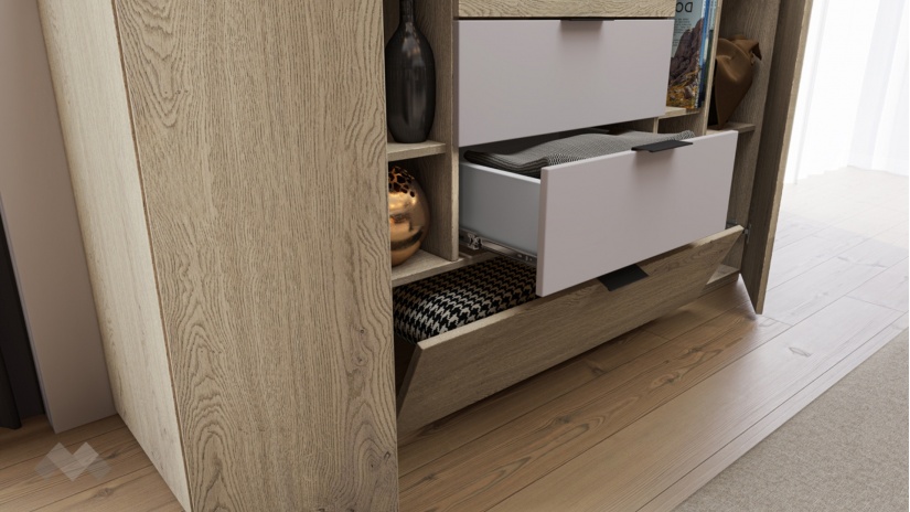 Скрин Емили дъб кота кремона с кашмир - изглед 3