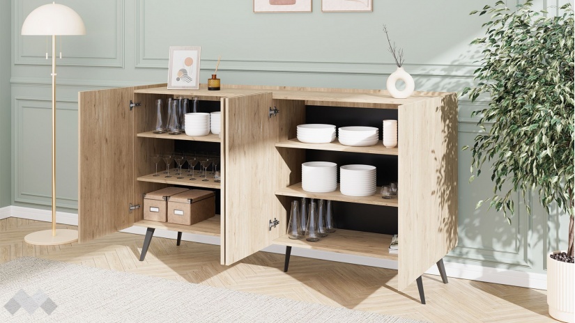 Скрин Лени дъб флорида - изглед 3 - МебелМаг Скрин Лени дъб флорида - изглед 3