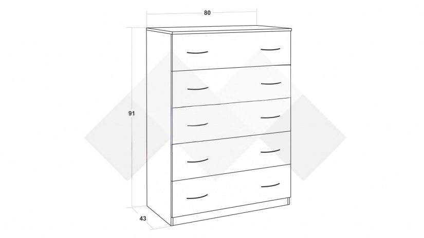 Скрин №1 дъб антик - изглед 2 - МебелМаг Скрин №1 дъб антик - изглед 2