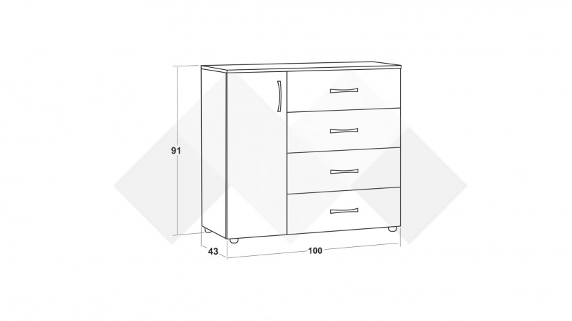 Скрин Галати дъб вотан светъл с антрацит - изглед 2