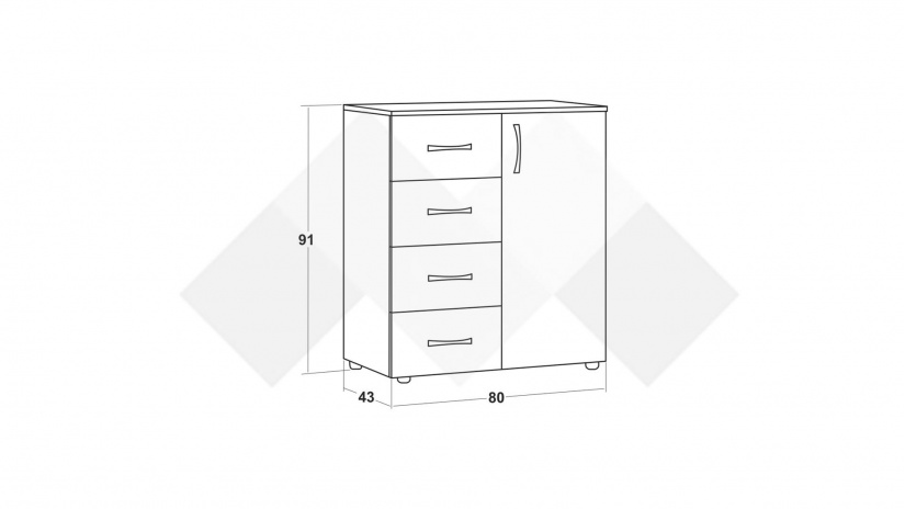 Скрин Галати дъб вотан светъл с антрацит - изглед 2