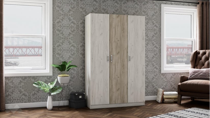 Спален комплект Адам А3 дъб крафт бял - изглед 4 - МебелМаг Спален комплект Адам А3 дъб крафт бял - изглед 4