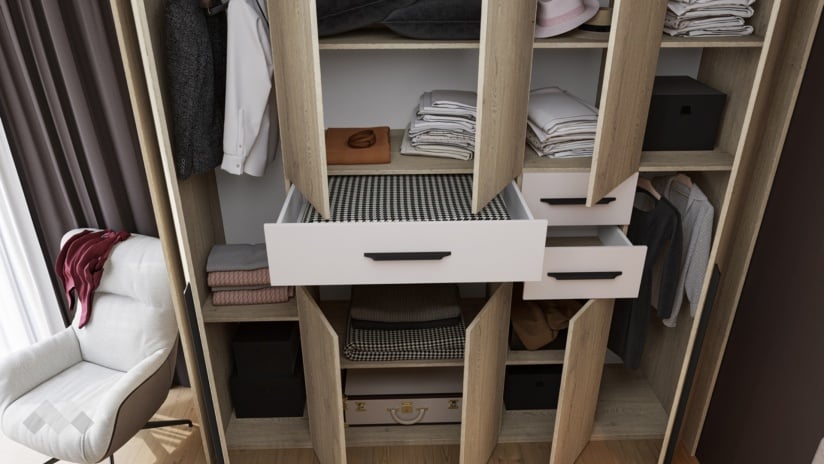 Спален комплект Емили с включен матрак Бонел 160/200 дъб кота кремона с кашмир - изглед 6