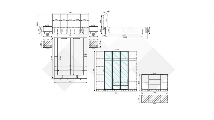 Спален комплект Лусо с включен матрак Бонел 160/200 кашмир с лате - изглед 13