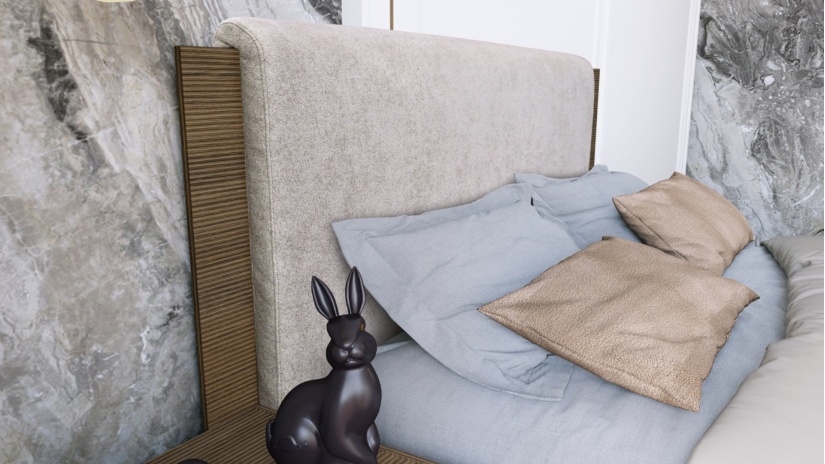 Спален комплект Мирела дъб линеа с орех линеа - изглед 6