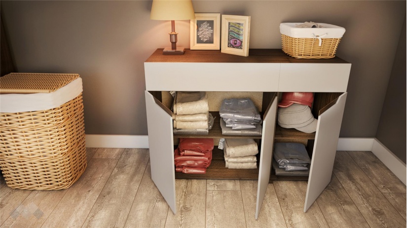 Спален комплект Санта Мария орех адмирал със сатен - изглед 4 - МебелМаг Спален комплект Санта Мария орех адмирал със сатен - изглед 4