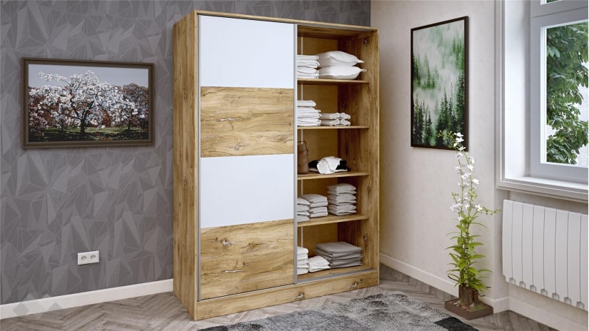 Спален комплект Селтик С2 келтски дъб със светло сиво - изглед 9