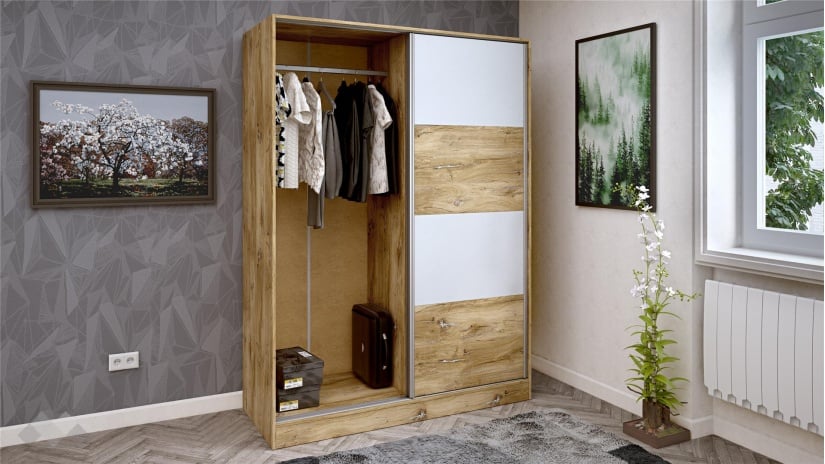 Спален комплект Селтик С2 келтски дъб със светло сиво - изглед 10