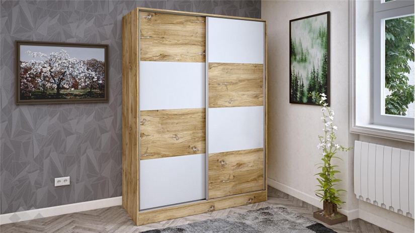 Спален комплект Селтик С2 келтски дъб със светло сиво - изглед 8