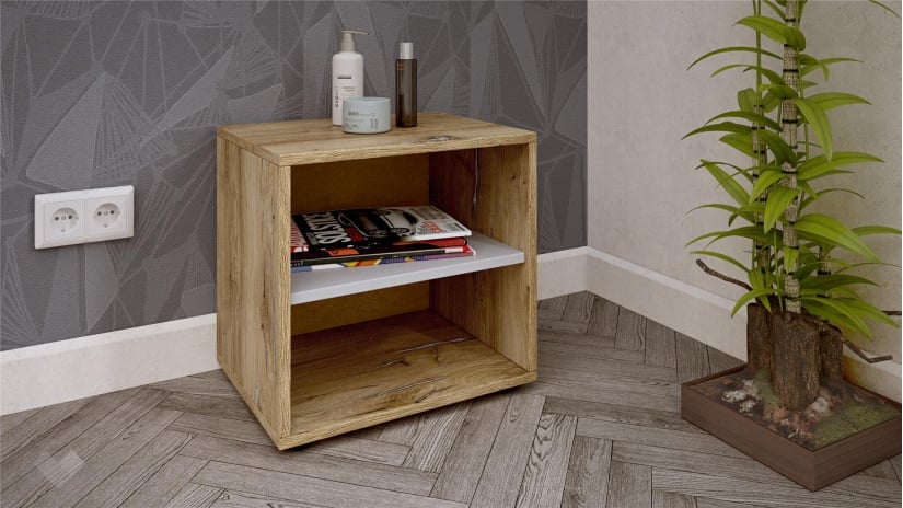 Спален комплект Селтик С2 келтски дъб със светло сиво - изглед 5