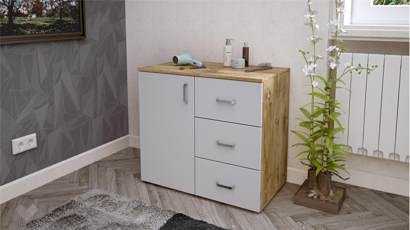 Спален комплект Селтик С2 келтски дъб със светло сиво - изглед 6