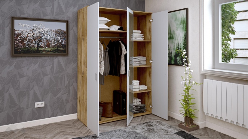 Спален комплект Селтик С3 келтски дъб със светло сиво - изглед 11