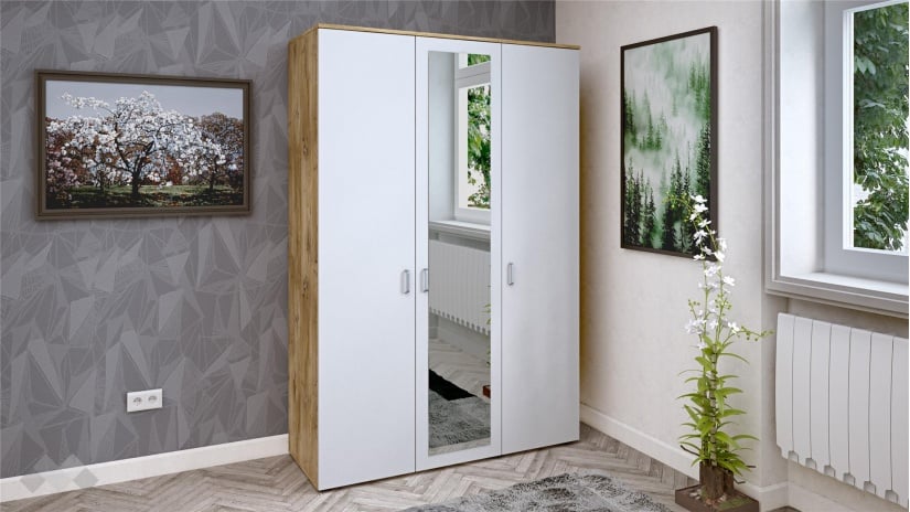 Спален комплект Селтик С3 келтски дъб със светло сиво - изглед 10