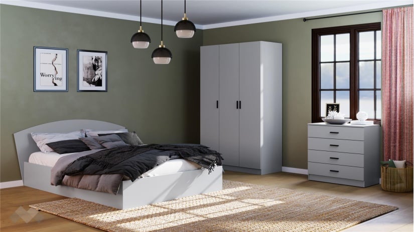 Спален комплект Скай K3 нардо сив - изглед 1