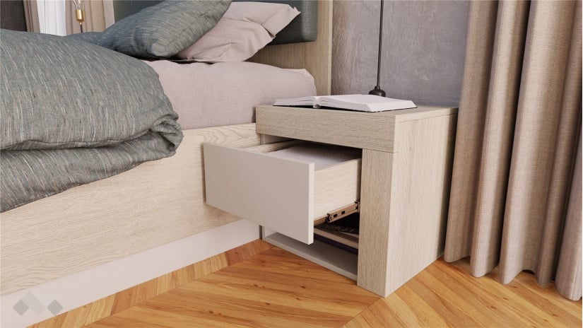 Спален комплект Венус с включен матрак Бонел 160/200 кашмир с дъб торо кремона - изглед 6 - МебелМаг Спален комплект Венус с включен матрак Бонел 160/200 кашмир с дъб торо кремона - изглед 6