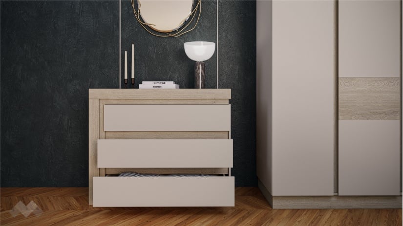 Спален комплект Венус с включен матрак Бонел 160/200 кашмир с дъб торо кремона - изглед 8 - МебелМаг Спален комплект Венус с включен матрак Бонел 160/200 кашмир с дъб торо кремона - изглед 8