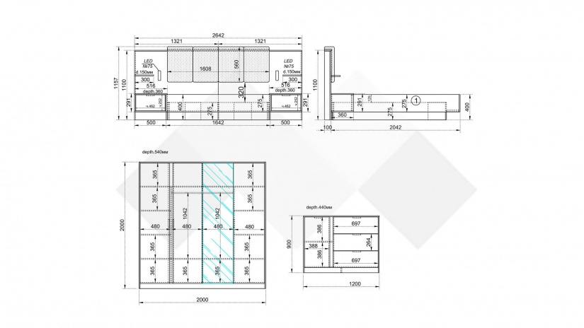 Спален комплект Кашмир кашмир - изглед 3
