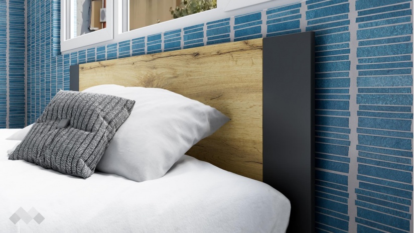 Спален комплект Малена светъл вотан с антрацит - изглед 5