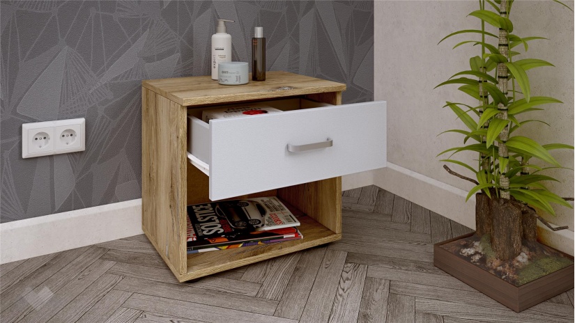 Спален комплект Селтик С1 келтски дъб със светло сиво - изглед 5 - МебелМаг Спален комплект Селтик С1 келтски дъб със светло сиво - изглед 5