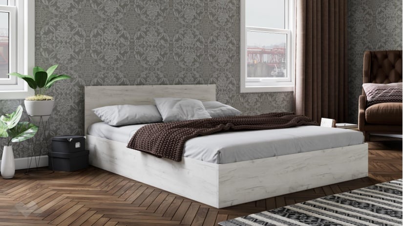 Спалня Адам с включен матрак Бонел 160/200 дъб крафт бял - изглед 1