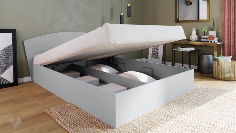 Спалня 160/200 Скай с включен матрак Бонел 160/200 нардо сив - изглед 2 - МебелМаг Спалня 160/200 Скай с включен матрак Бонел 160/200 нардо сив - изглед 2