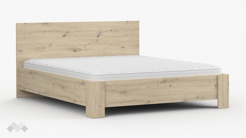 Спалня 160/200 Верона с включен матрак Бонел 160/200 дъб артисан - изглед 2 - МебелМаг Спалня 160/200 Верона с включен матрак Бонел 160/200 дъб артисан - изглед 2