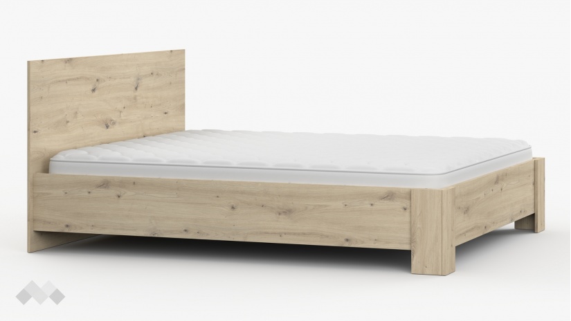 Спалня 160/200 Верона с включен матрак Бонел 160/200 дъб артисан - изглед 5 - МебелМаг Спалня 160/200 Верона с включен матрак Бонел 160/200 дъб артисан - изглед 5