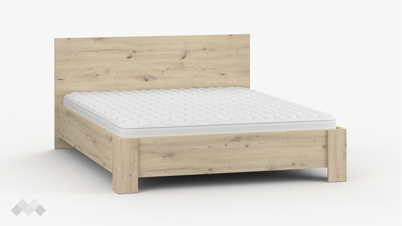 Спалня 160/200 Верона с включен матрак Бонел 160/200 дъб артисан - изглед 1 - МебелМаг Спалня 160/200 Верона с включен матрак Бонел 160/200 дъб артисан - изглед 1