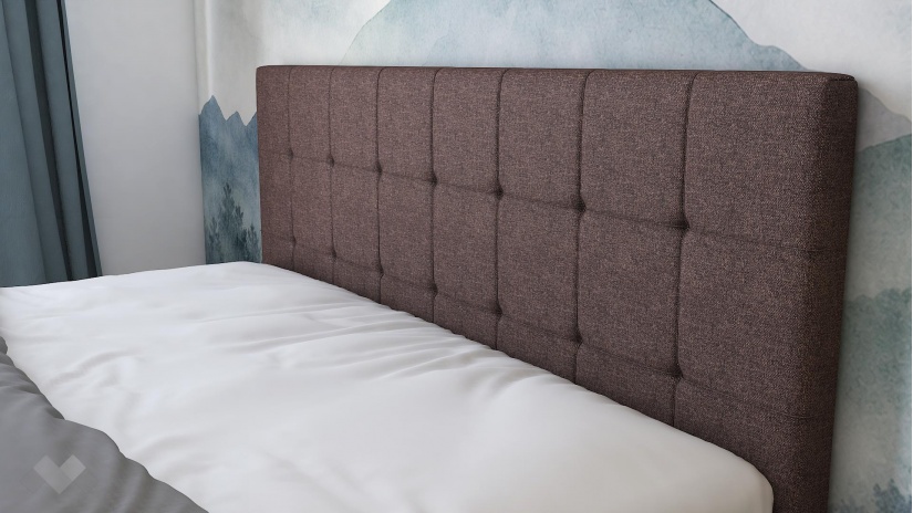 Тапицирана спалня 160/200 Анаса с включен матрак Sleep Nuvia 160/200 кафяв - изглед 2 - МебелМаг Тапицирана спалня 160/200 Анаса с включен матрак Sleep Nuvia 160/200 кафяв - изглед 2