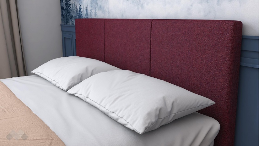 Тапицирана спалня 160/200 Гера с включен матрак Sleep Nuvia 160/200 червен - изглед 2 - МебелМаг Тапицирана спалня 160/200 Гера с включен матрак Sleep Nuvia 160/200 червен - изглед 2
