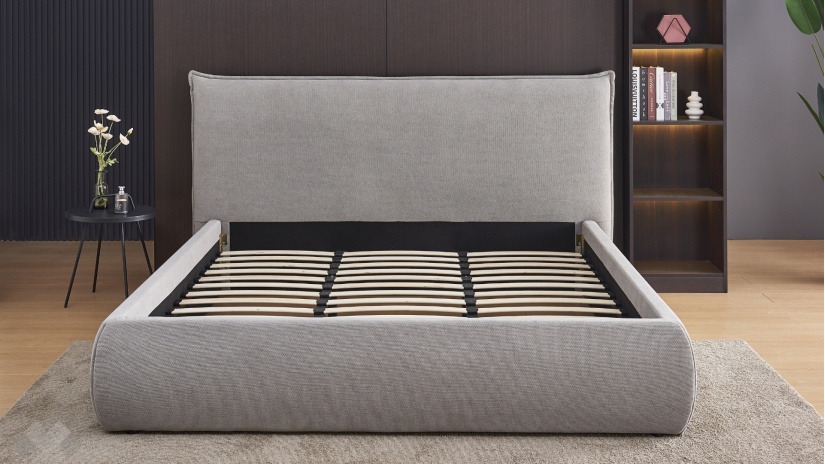 Тапицирана спалня 180/200 Оренда с включен матрак Sleep Nuvia 180/200 светло сив - изглед 2 - МебелМаг Тапицирана спалня 180/200 Оренда с включен матрак Sleep Nuvia 180/200 светло сив - изглед 2