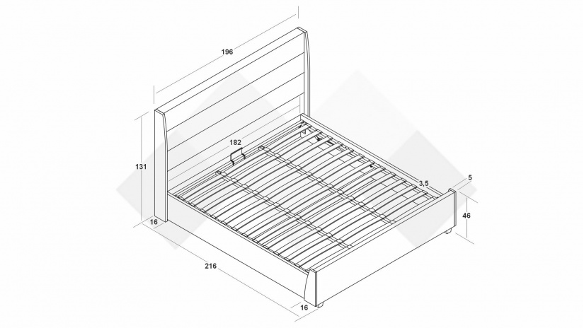 Тапицирана спалня 180/200 Велиса с включен матрак Sleep Nuvia 180/200 кафяв - изглед 4 - МебелМаг Тапицирана спалня 180/200 Велиса с включен матрак Sleep Nuvia 180/200 кафяв - изглед 4