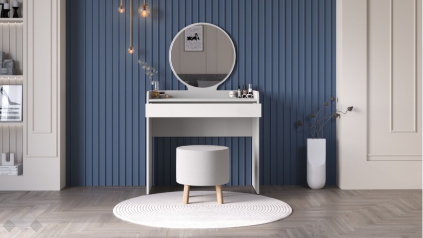 Тоалетка Винити бяло гладко - изглед 1