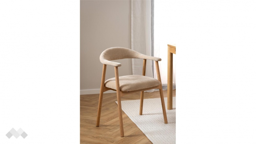 Трапезен стол Аделия бежов - изглед 4