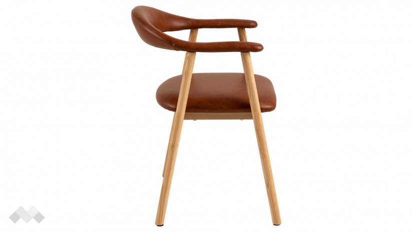 Трапезен стол Аделия кафяв - изглед 3