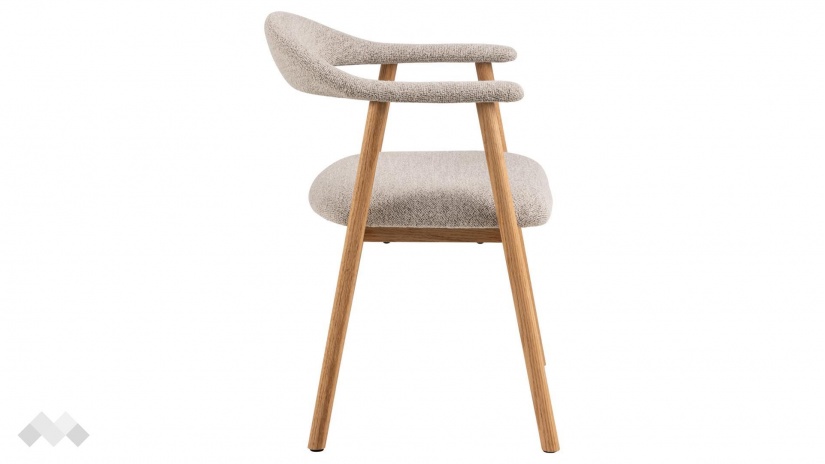 Трапезен стол Аделия светло кафяв - изглед 3