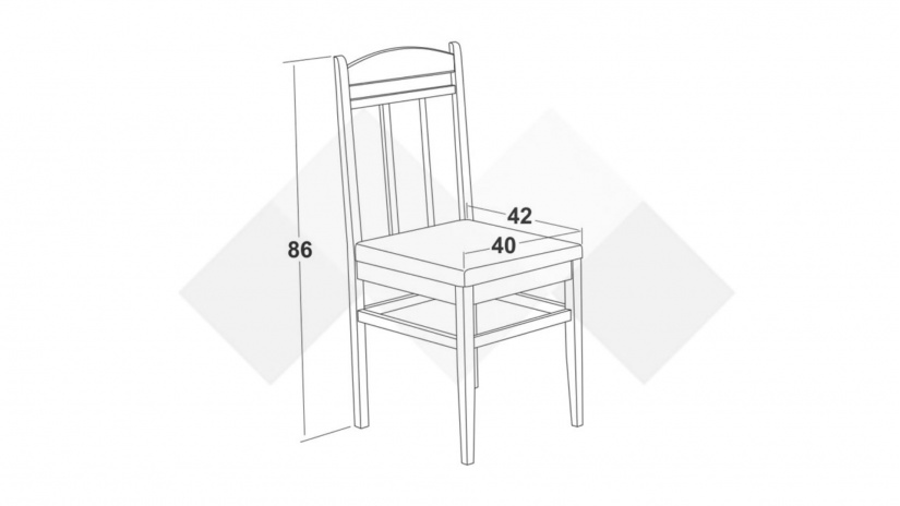 Трапезен стол Алекс венге - изглед 2