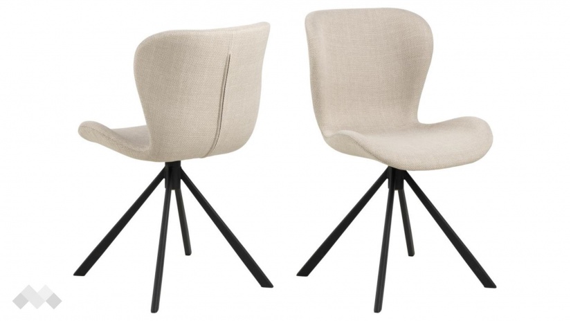 Трапезен стол Батилда бежов - изглед 2