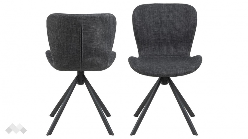 Трапезен стол Батилда тъмно сив - изглед 1