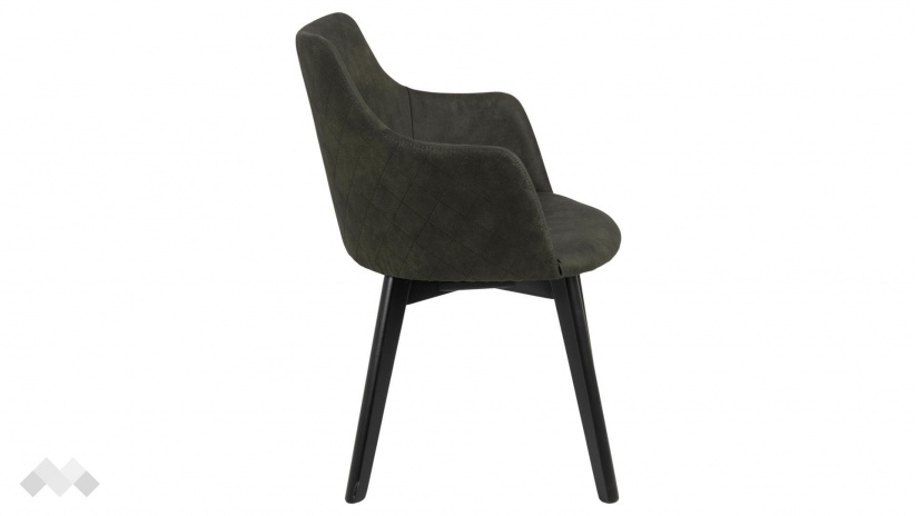 Трапезен стол Бенавио маслено зелен - изглед 3