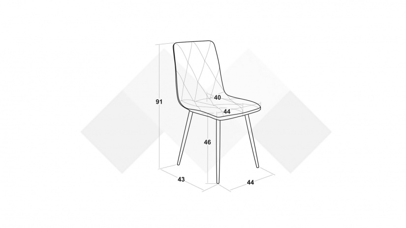 Трапезен стол Брикс жълт - изглед 7