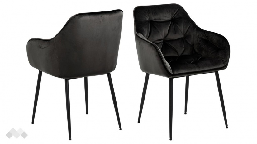 Трапезен стол Брук черен - изглед 2 - МебелМаг Трапезен стол Брук черен - изглед 2