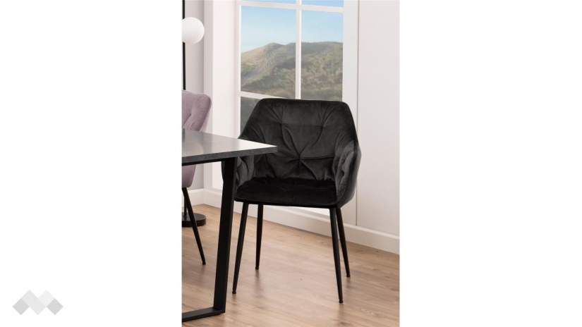 Трапезен стол Брук черен - изглед 4 - МебелМаг Трапезен стол Брук черен - изглед 4