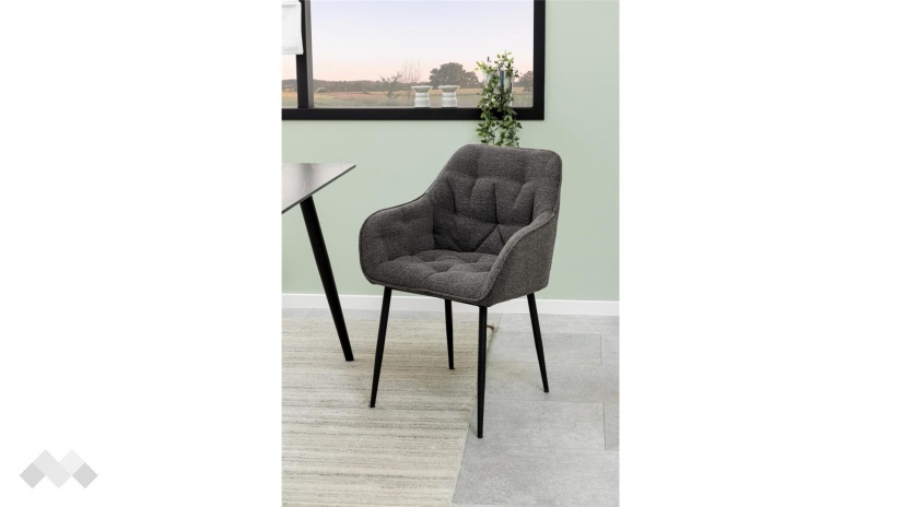 Трапезен стол Брук тъмно сив - изглед 4