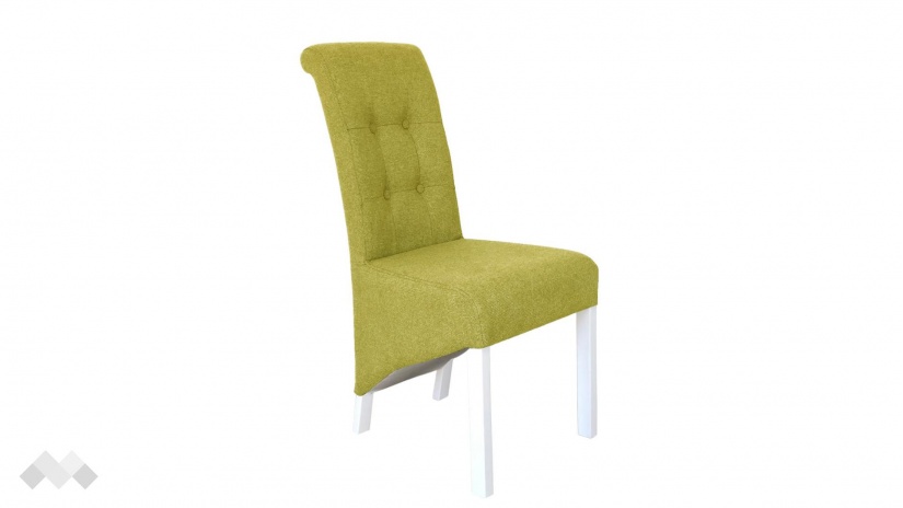 Трапезен стол Дона зелен с бяло - изглед 2