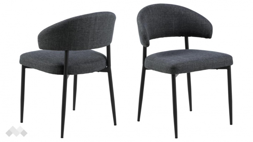 Трапезен стол Едина тъмно сив - изглед 2