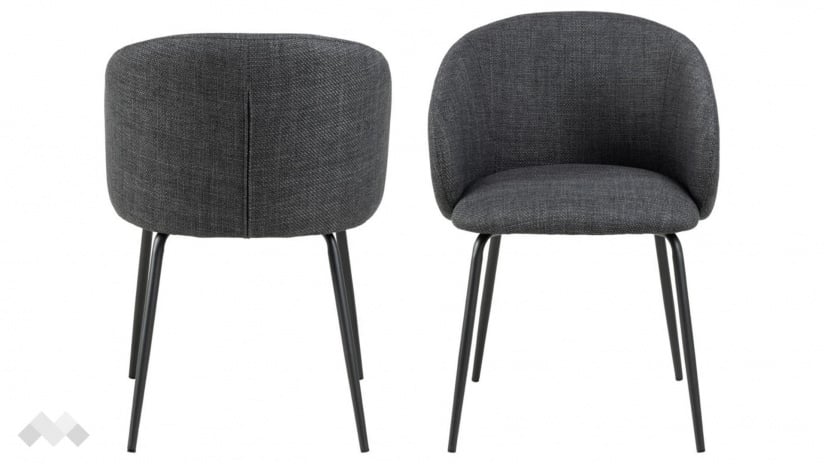 Трапезен стол Елинор тъмно сив - изглед 1