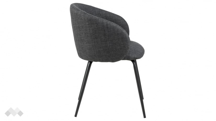 Трапезен стол Елинор тъмно сив - изглед 3