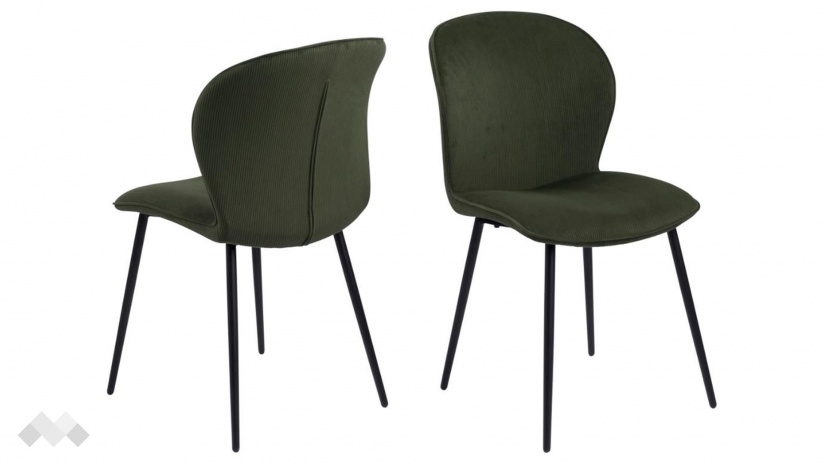 Трапезен стол Евелин маслено зелен - изглед 2