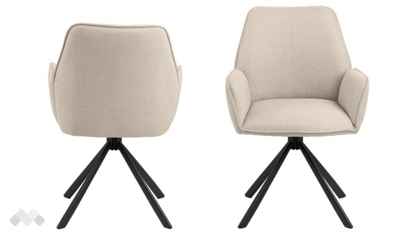 Трапезен стол Гленда бежов - изглед 1 - МебелМаг Трапезен стол Гленда бежов - изглед 1